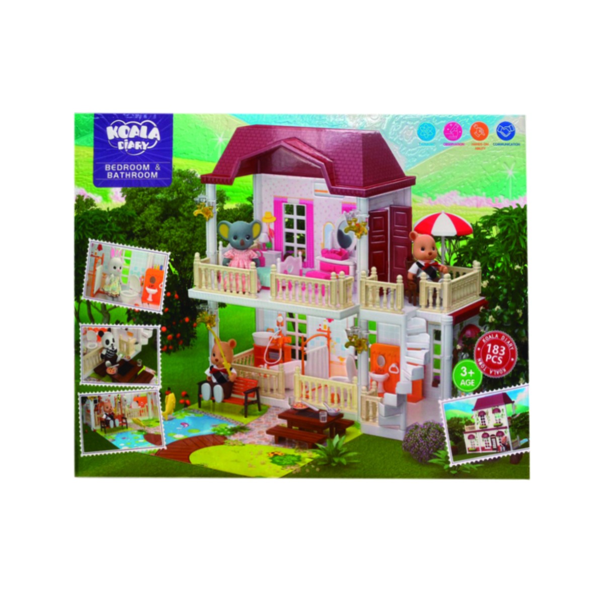 Juguete Casa Miniatura Gran Casa Recamara Armable Diy Koala