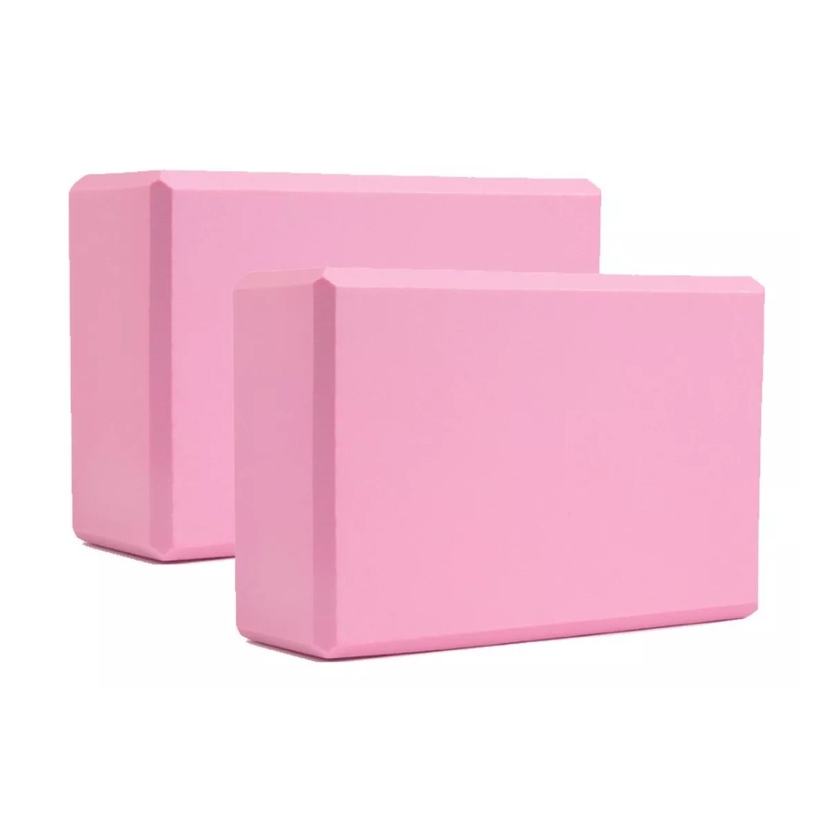 Paquete 2 Bloques  Antideslizantes Para Yoga Rosa