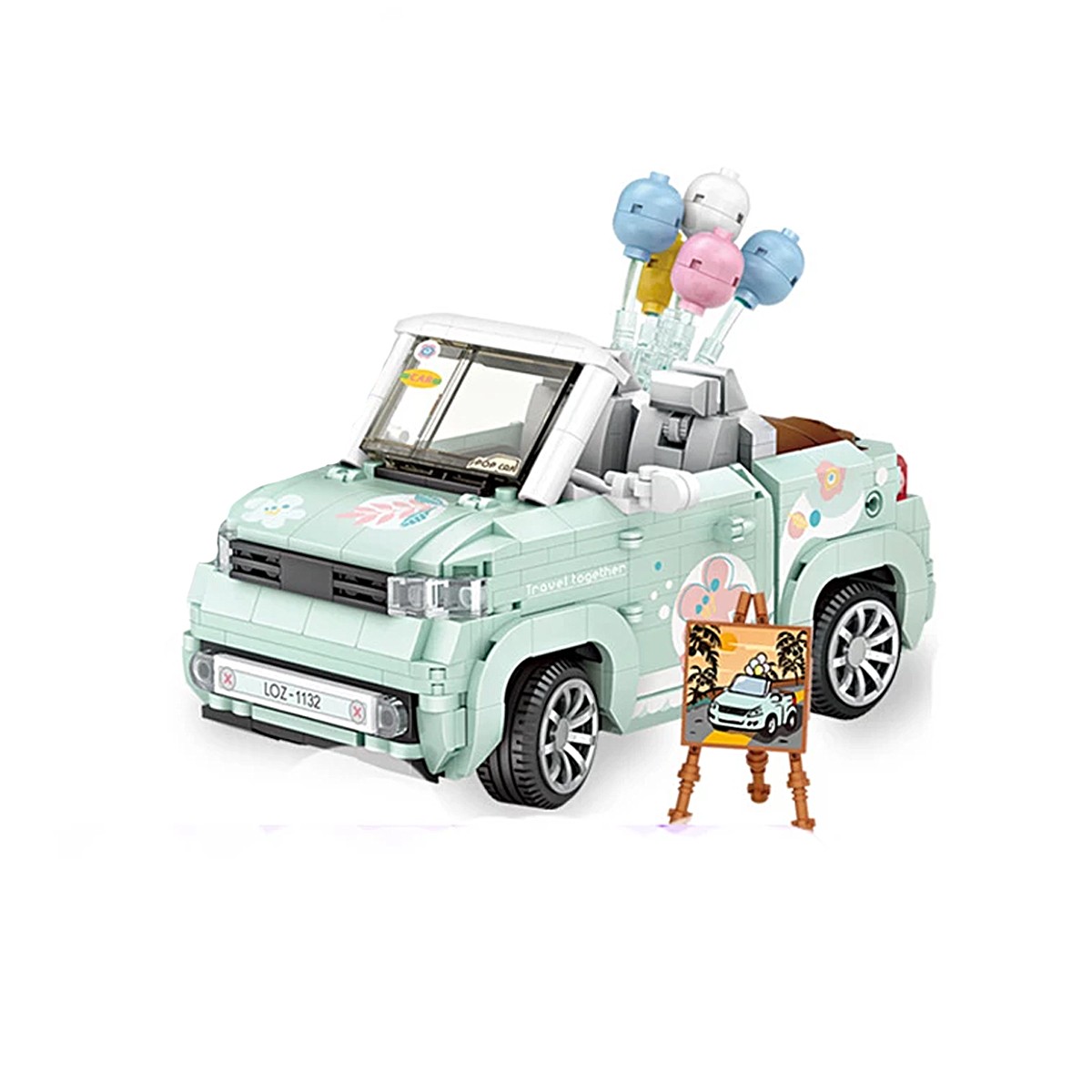Mini Bloques Armables Carro Convertible