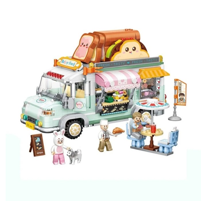 Mini Bloques Armables Carro de Panadería