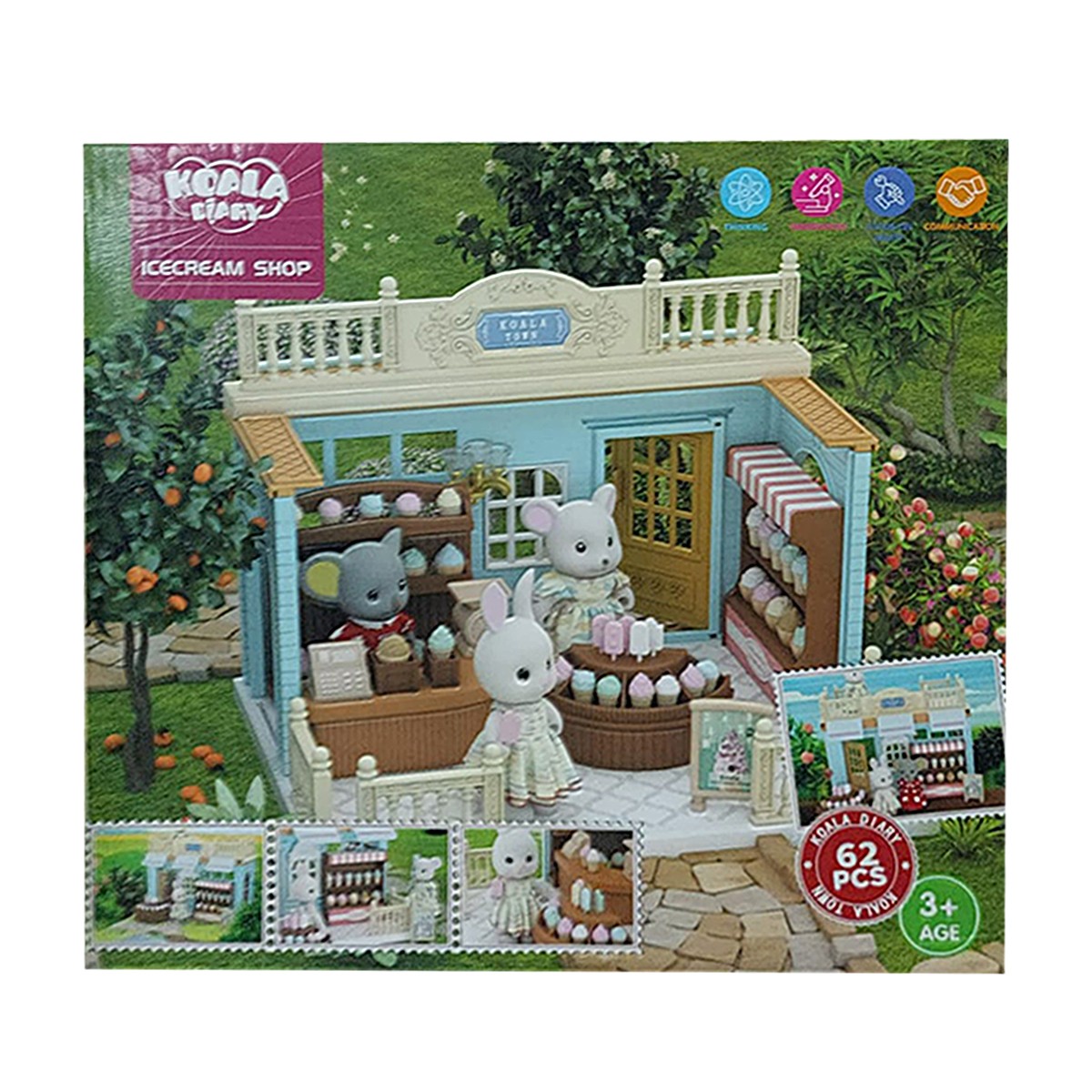 Juguete Casa Miniatura Tienda de Helados Diy Koala