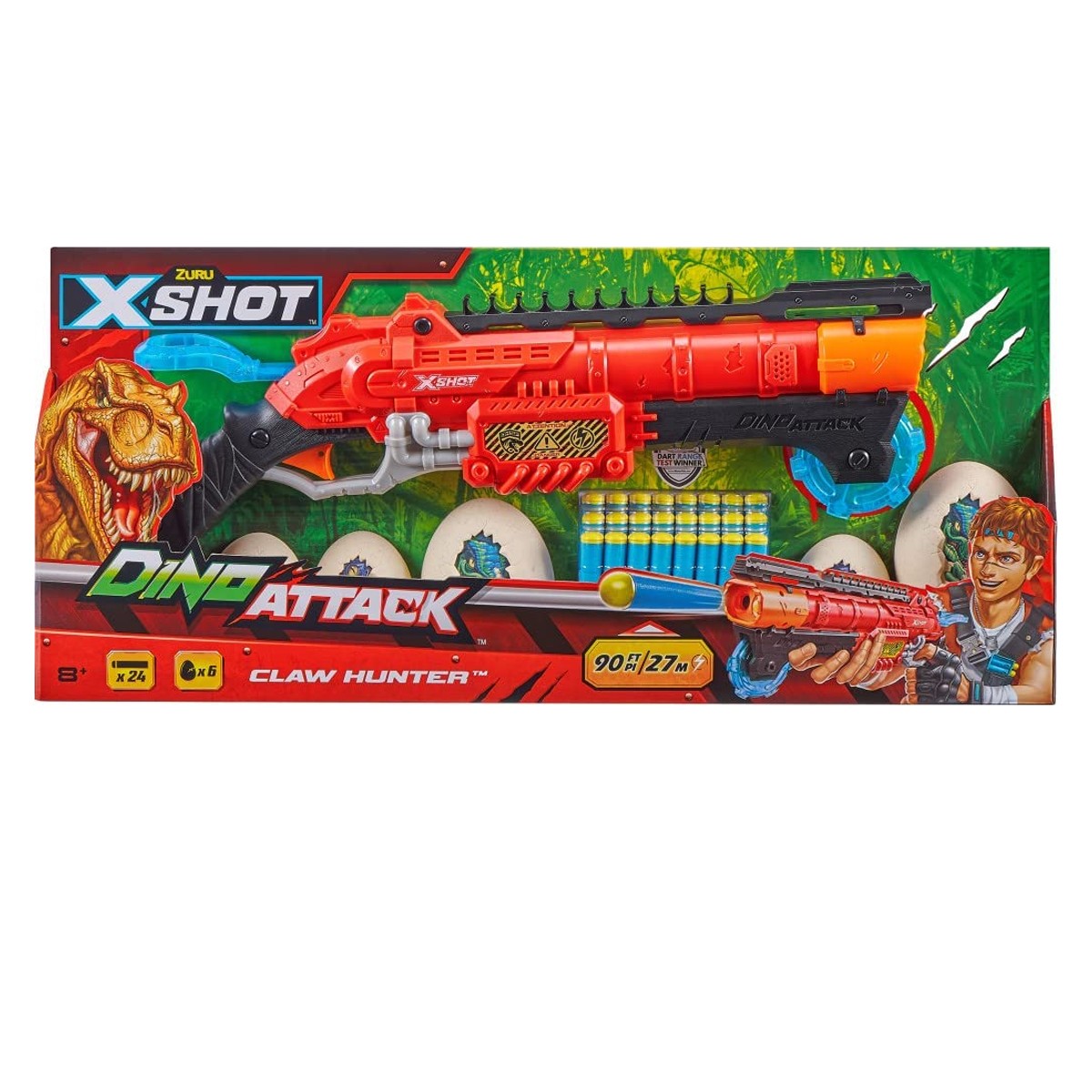 Pistola Lanzador de Dardos Espuma X-Shot Dino