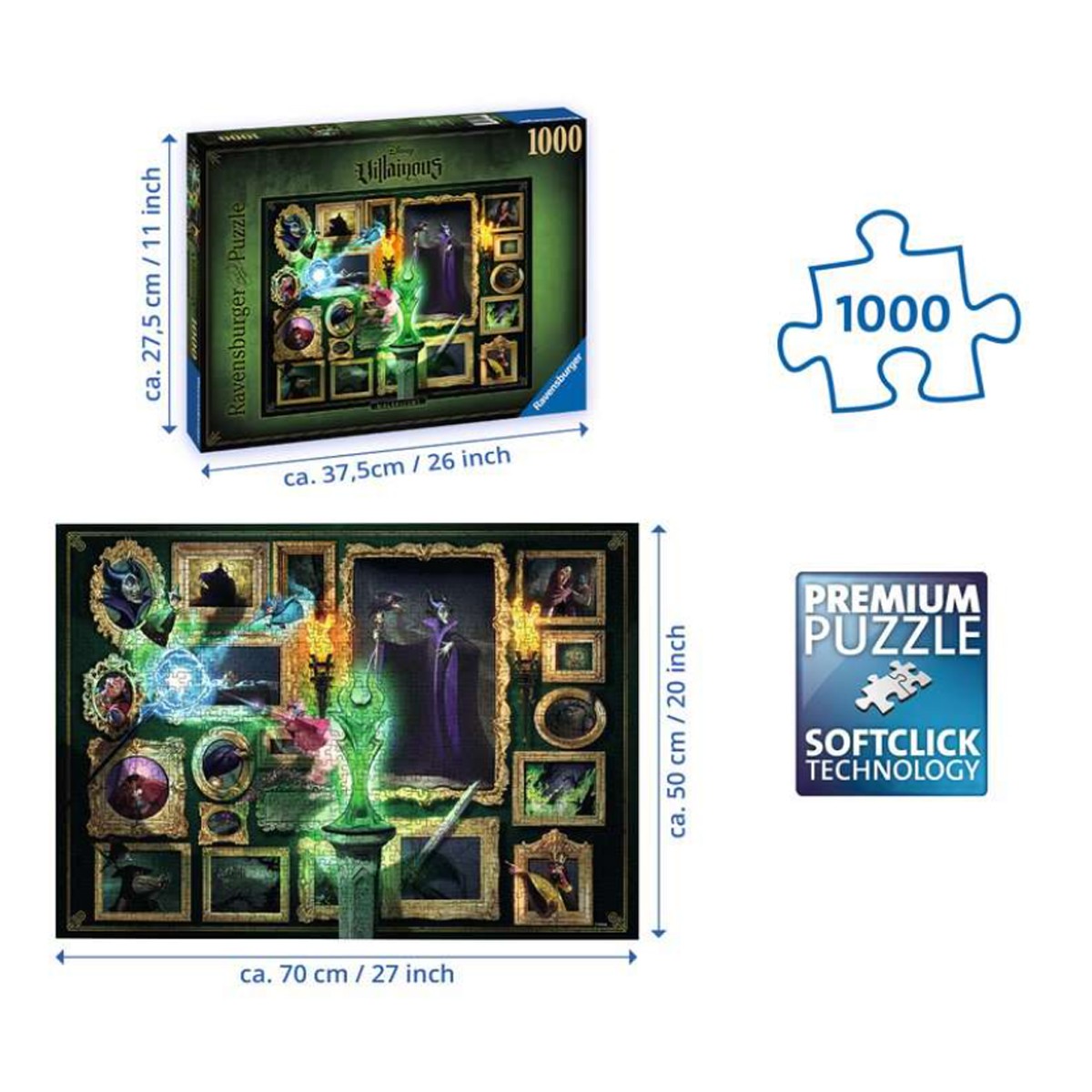 Rompecabezas Ravensburger Villanos Maléfica 1000 Psz